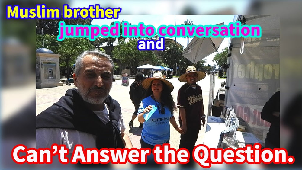 Muslim brother jumped into conversation & can not answer the question/BALBOA PARK